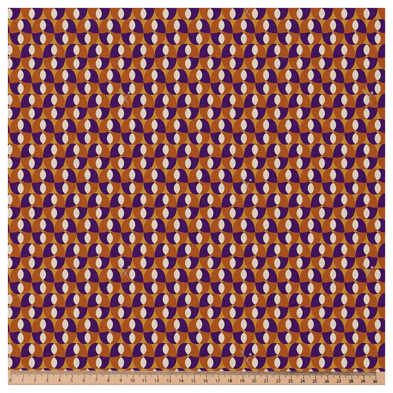 Coated  Cotton BOHAZIA Caramel / Violet